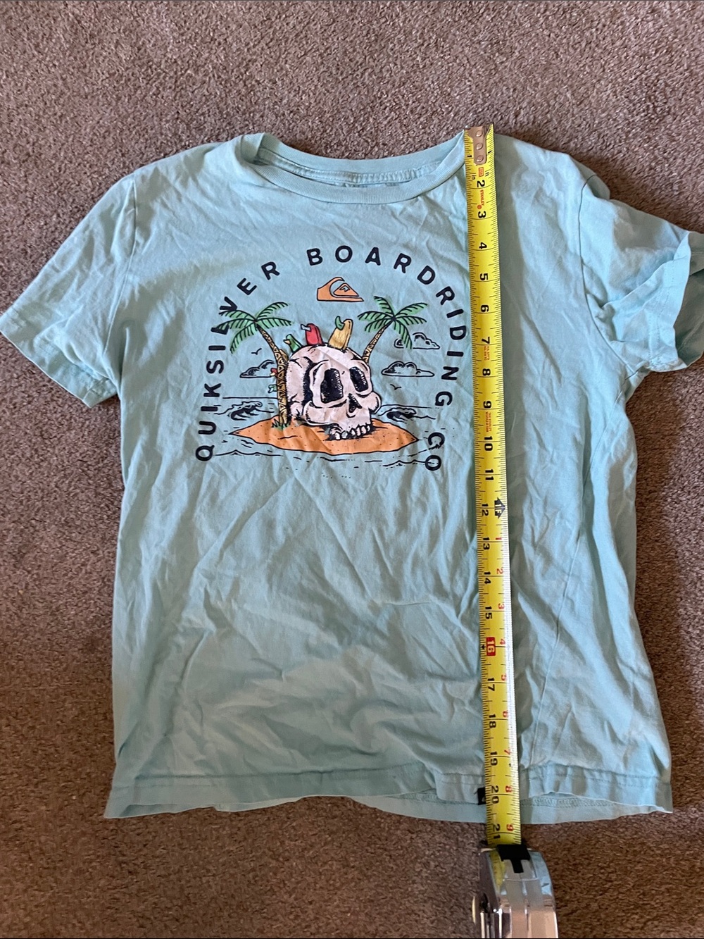 Quiksilver Light Blue Kids Skull Island Graphic Tee